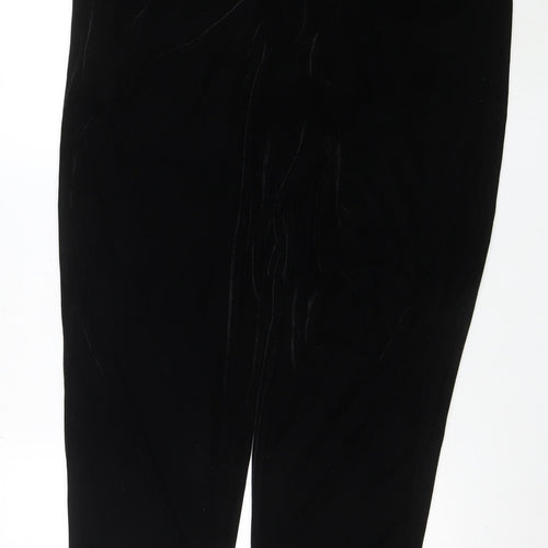 Dorothy Perkins Womens Black Velvet Trousers Size 18