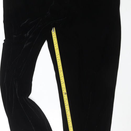Dorothy Perkins Womens Black Velvet Trousers Size 18