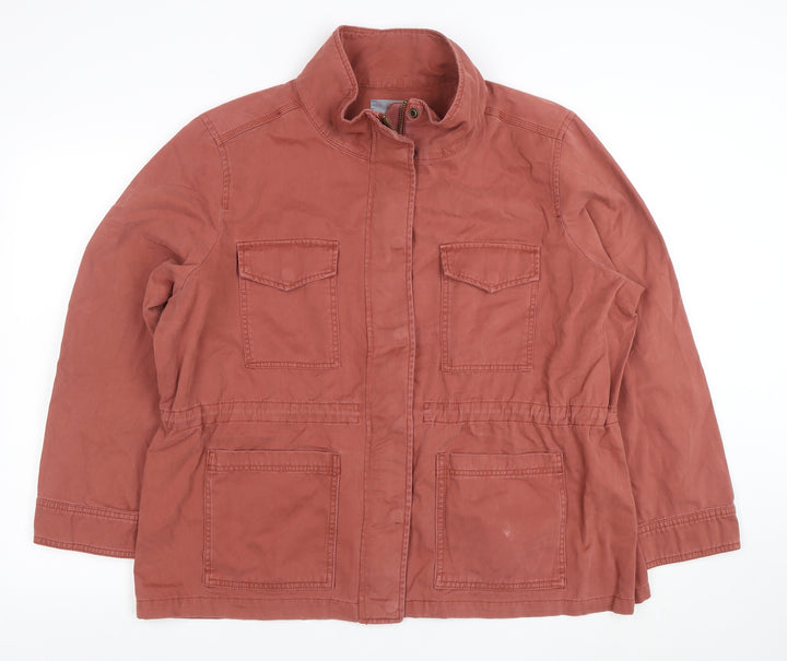 Principles Womens Brown Cotton Military Jacket Size 20