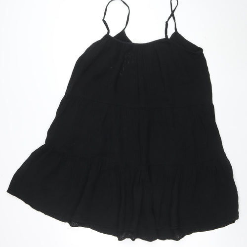 H&M Womens Black M Sleeveless Halter Slip Dress Summer Cotton