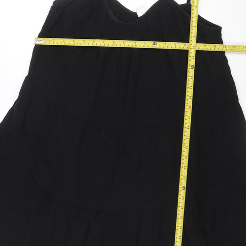 H&M Womens Black M Sleeveless Halter Slip Dress Summer Cotton