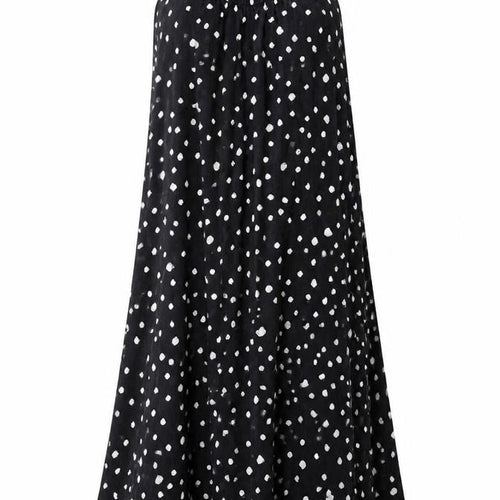 Grace & Mila Women's Black Polka Dot Halter Slip Dress L