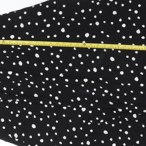 Grace & Mila Women's Black Polka Dot Halter Slip Dress L