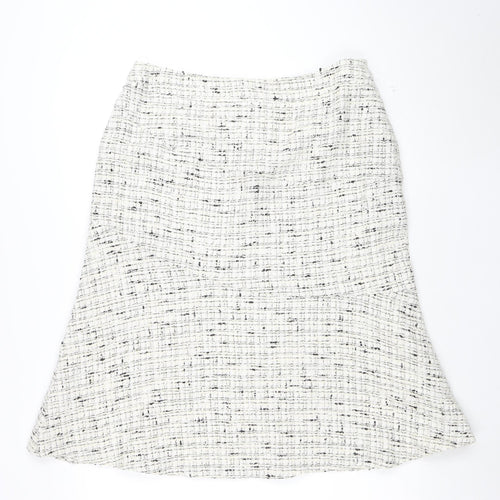 Kaliko Women Ivory Tweed Wool Pencil Skirt Size 14