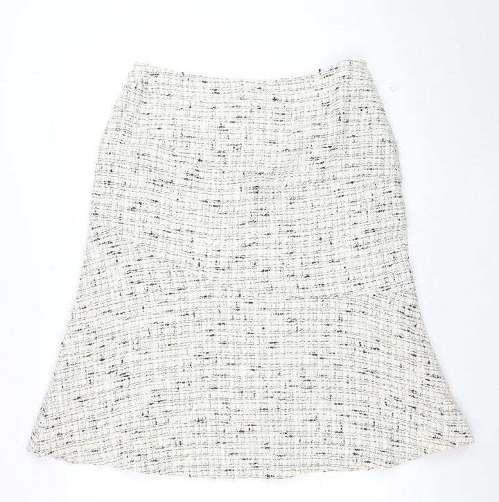 Kaliko Women Ivory Tweed Wool Pencil Skirt Size 14