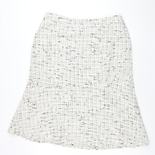 Kaliko Women Ivory Tweed Wool Pencil Skirt Size 14