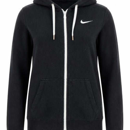 Nike Women's Black Small Full Zip Hoodie Sweatshirt Cotton Blend