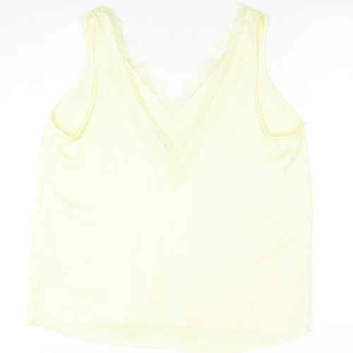 Marks and Spencer Women's Ivory Lace Trim Camisole Top Size 14