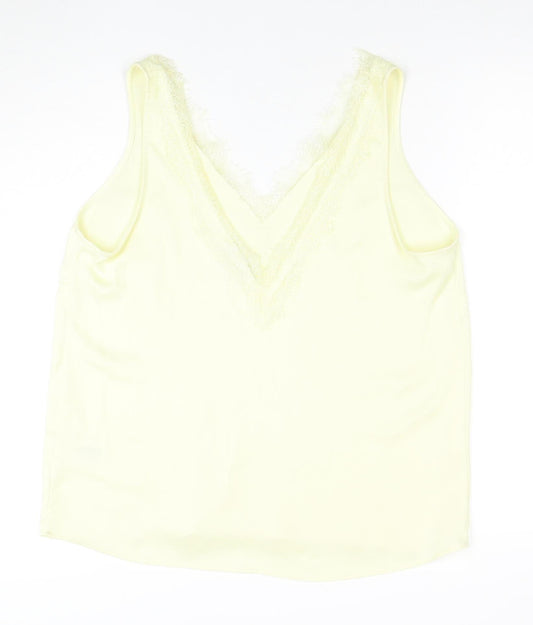 Marks and Spencer Women's Ivory Lace Trim Camisole Top Size 14