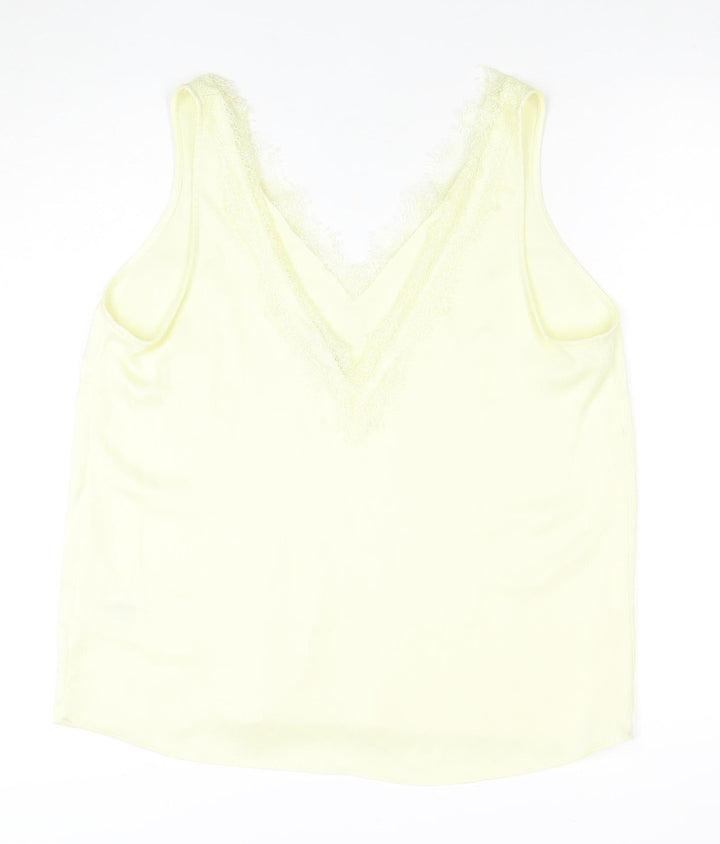 Marks and Spencer Women's Ivory Lace Trim Camisole Top Size 14