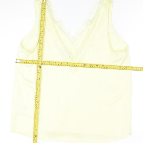 Marks and Spencer Women's Ivory Lace Trim Camisole Top Size 14