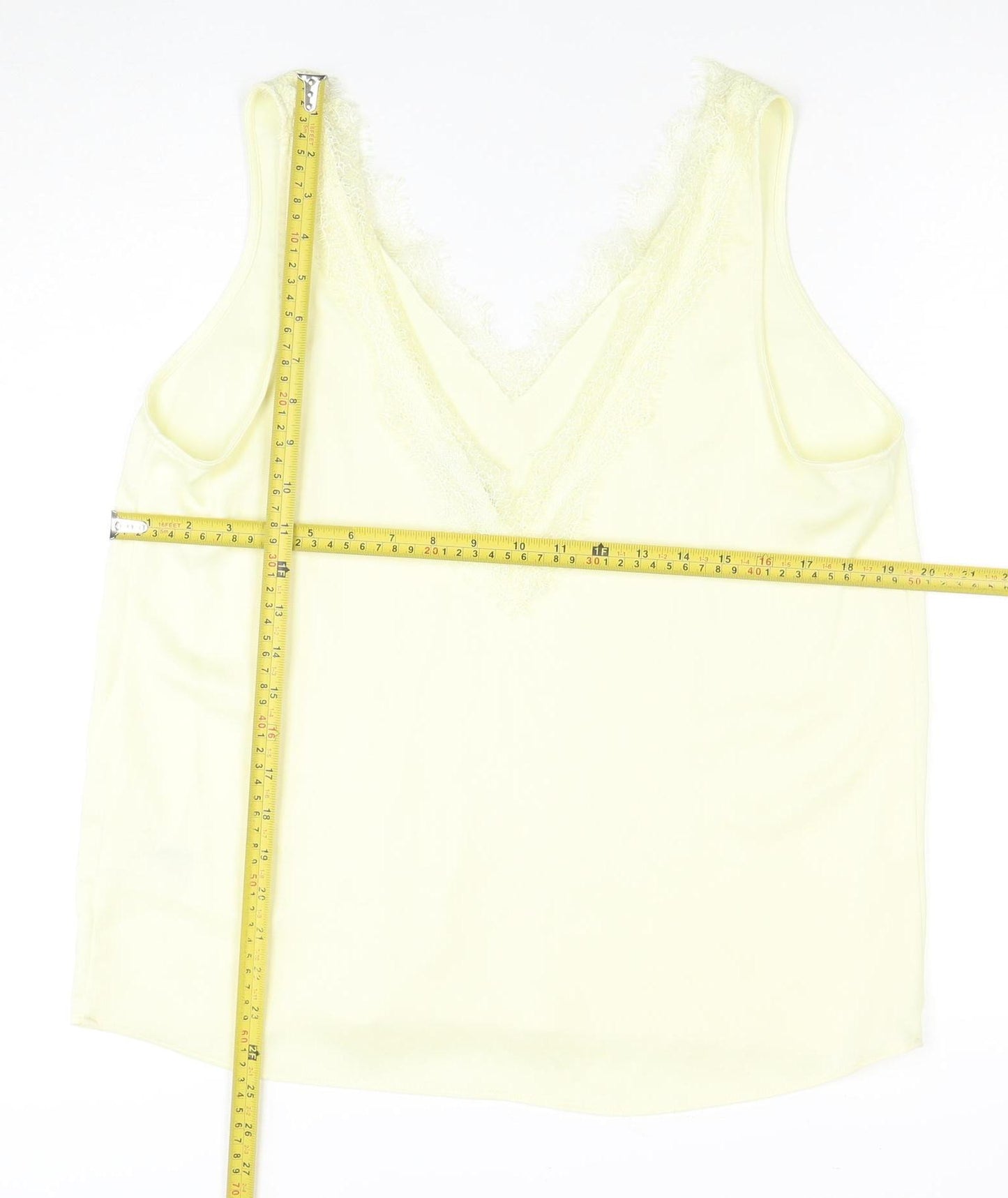 Marks and Spencer Women's Ivory Lace Trim Camisole Top Size 14