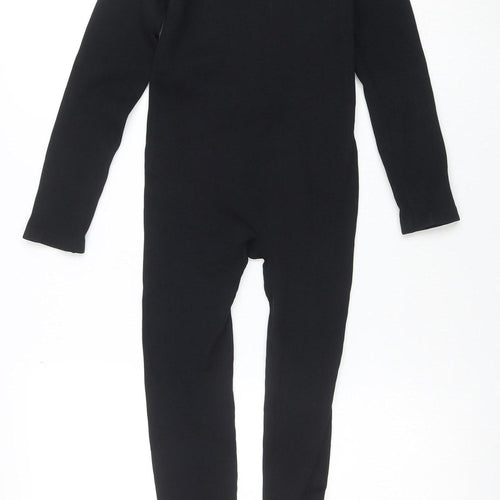PrettyLittleThing Women Black XS Long Sleeve Zip Catsuit Jumpsuit