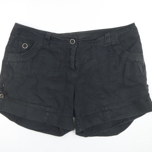 Dorothy Perkins Women's Black Size 20 Cargo Cotton Shorts