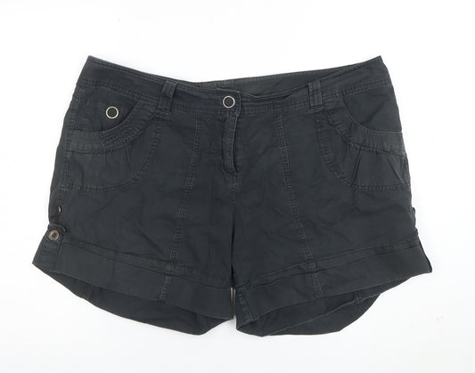 Dorothy Perkins Women's Black Size 20 Cargo Cotton Shorts