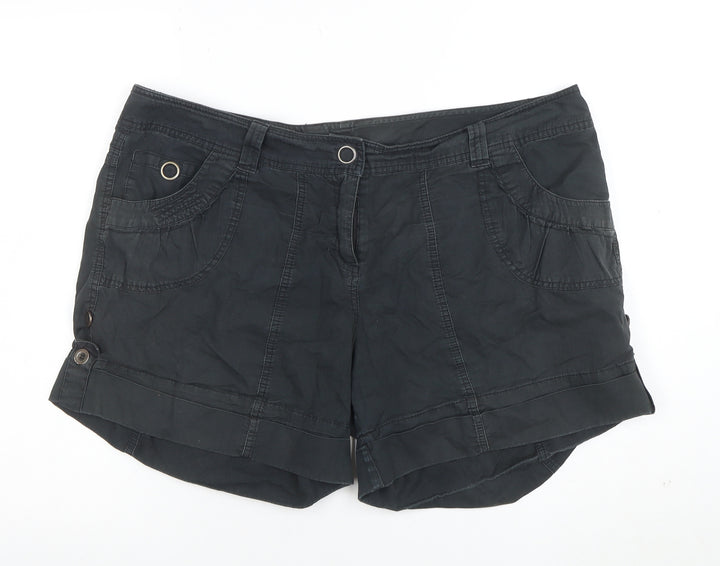 Dorothy Perkins Women's Black Size 20 Cargo Cotton Shorts