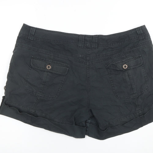 Dorothy Perkins Women's Black Size 20 Cargo Cotton Shorts