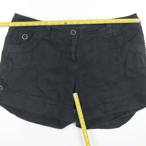 Dorothy Perkins Women's Black Size 20 Cargo Cotton Shorts