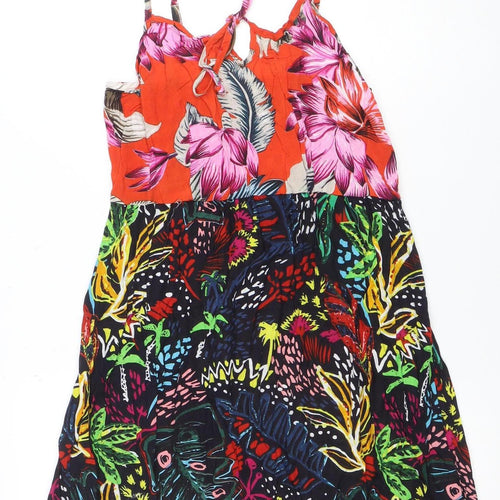 Anmol Women’s Multicoloured Floral Viscose Slip Dress Size 12