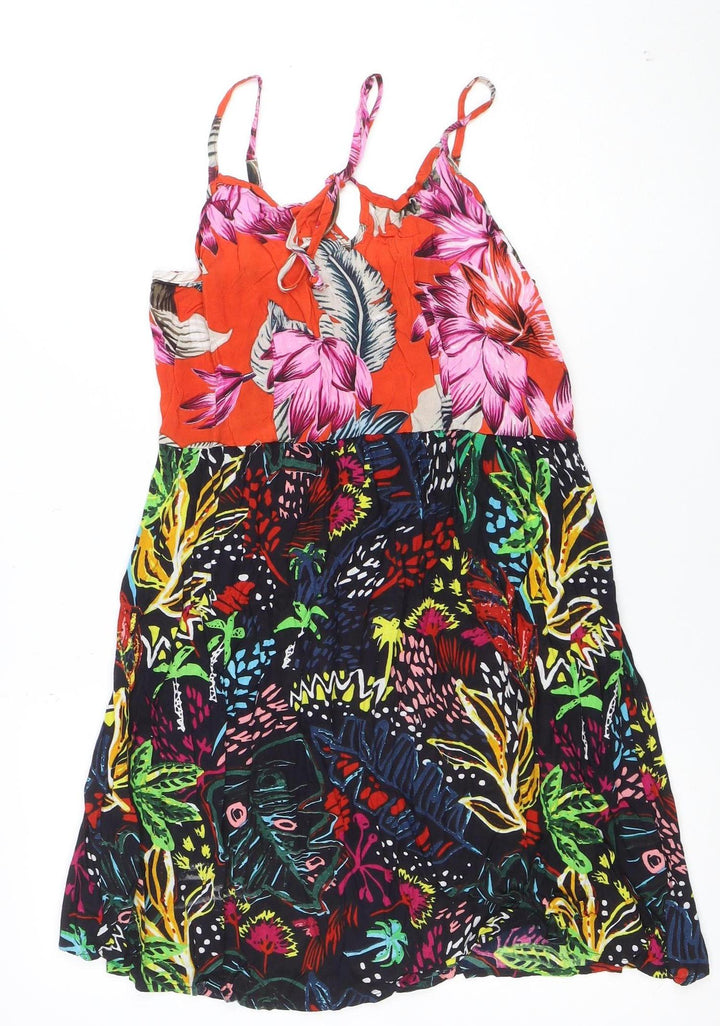 Anmol Women’s Multicoloured Floral Viscose Slip Dress Size 12