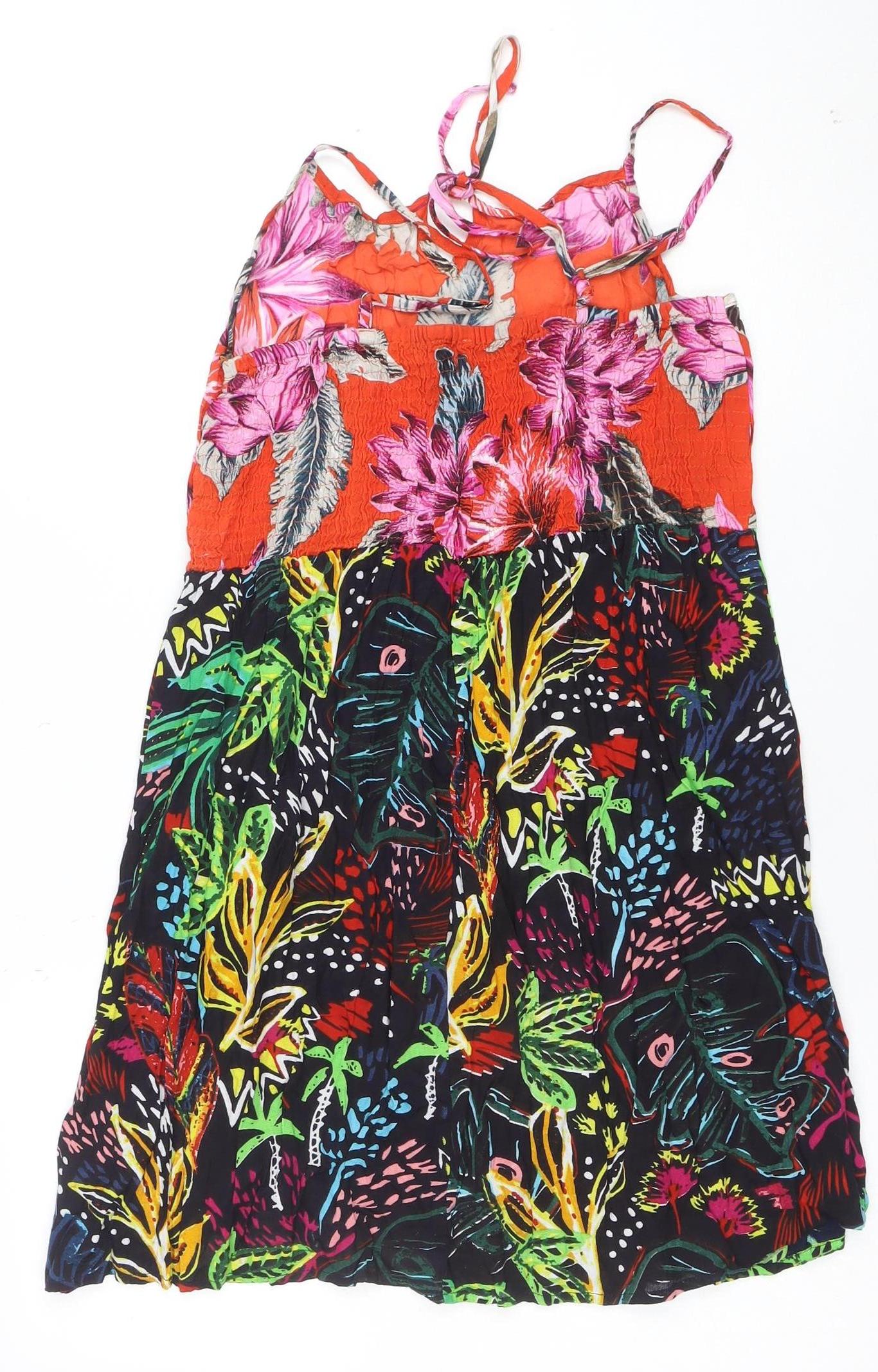 Anmol Women’s Multicoloured Floral Viscose Slip Dress Size 12