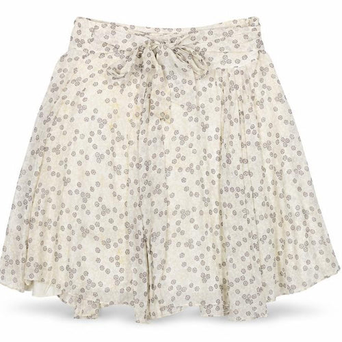 Ted Baker Women Ivory Floral Bow A-Line Silk Skirt Size 10