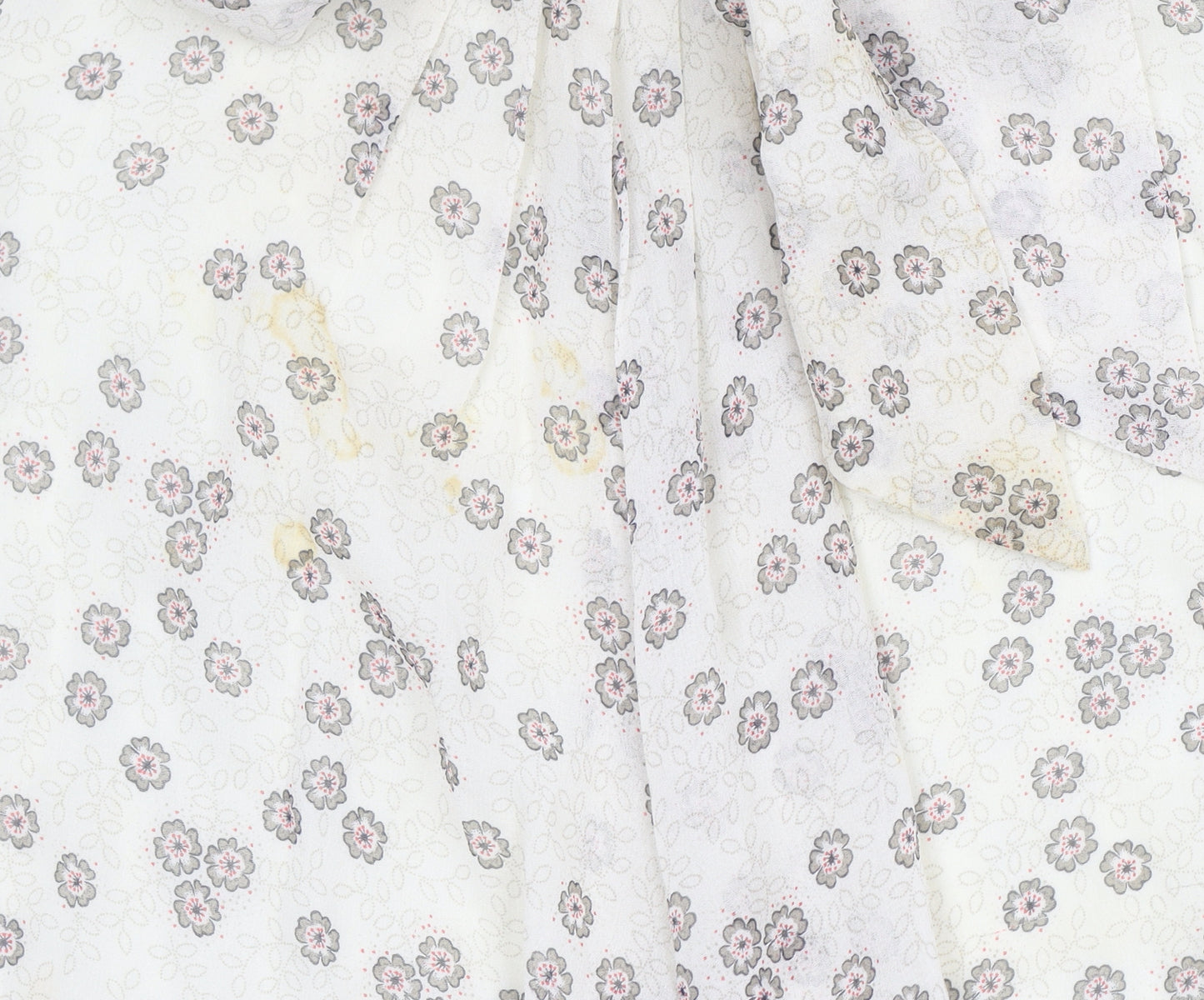Ted Baker Women Ivory Floral Bow A-Line Silk Skirt Size 10