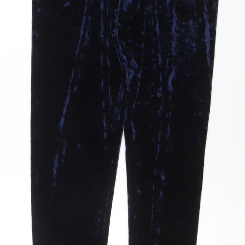 Dorothy Perkins Women’s Blue Velvet Leggings Size 12
