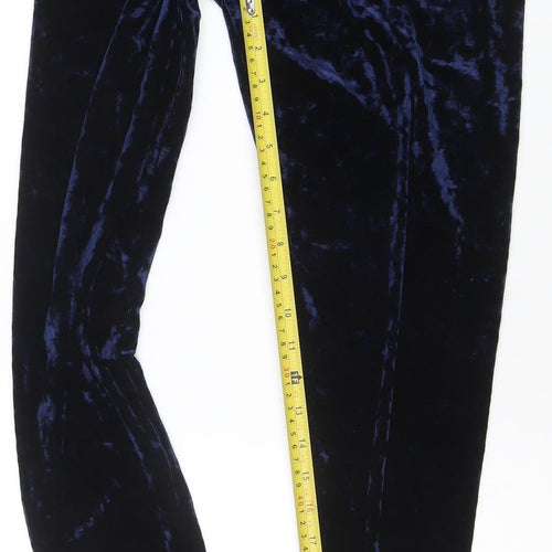Dorothy Perkins Women’s Blue Velvet Leggings Size 12
