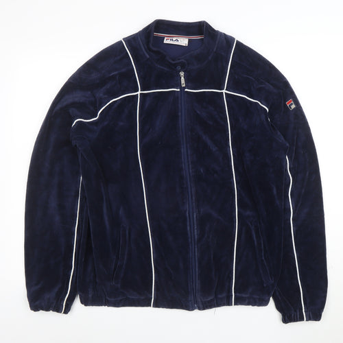 FILA Men’s Blue Full Zip Velvet Sweatshirt Size L