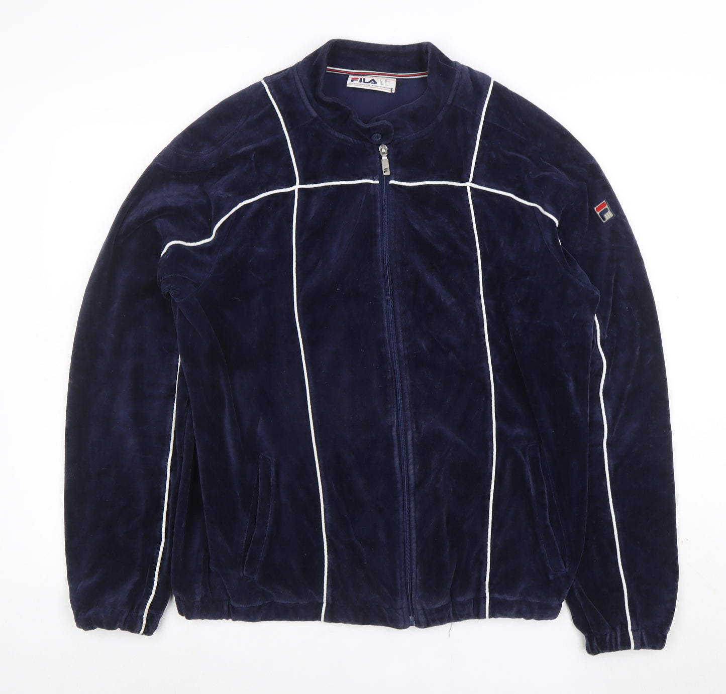 FILA Men’s Blue Full Zip Velvet Sweatshirt Size L