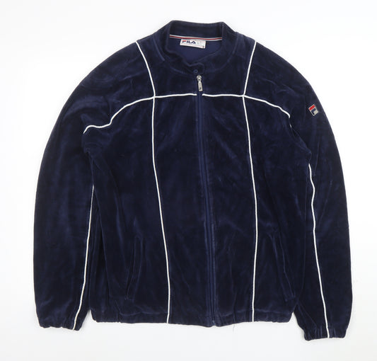 FILA Men’s Blue Full Zip Velvet Sweatshirt Size L