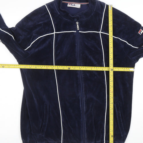 FILA Men’s Blue Full Zip Velvet Sweatshirt Size L