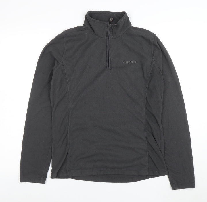 Brasher Women's Black Fleece Pullover Sweatshirt Size XL