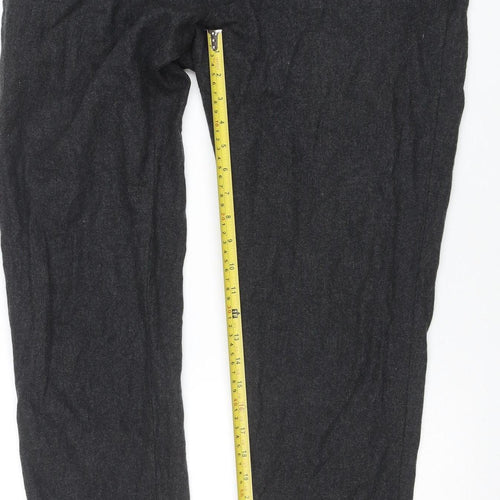COS Women Grey Wool Blend Trousers Size 16 Workwear Formal