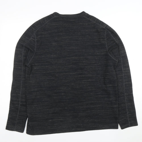AllSaints Men's Black Medium Crew Neck Long Sleeve Sweatshirt