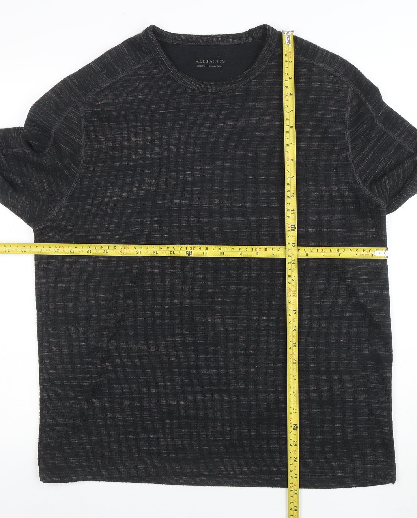 AllSaints Men's Black Medium Crew Neck Long Sleeve Sweatshirt