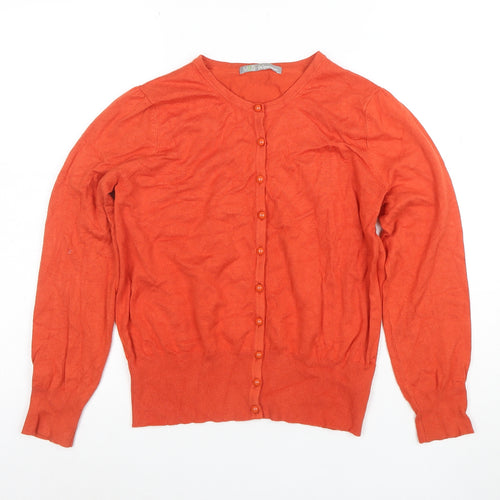 Marks and Spencer Women’s Orange Crew Neck Cardigan Size 14
