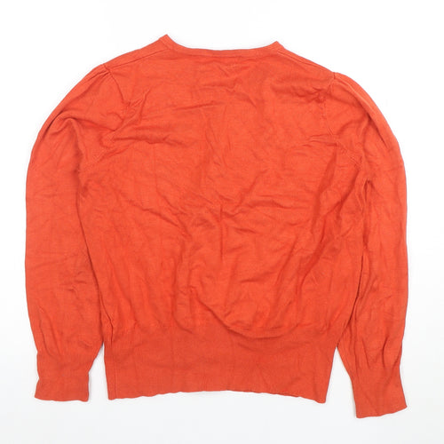 Marks and Spencer Women’s Orange Crew Neck Cardigan Size 14