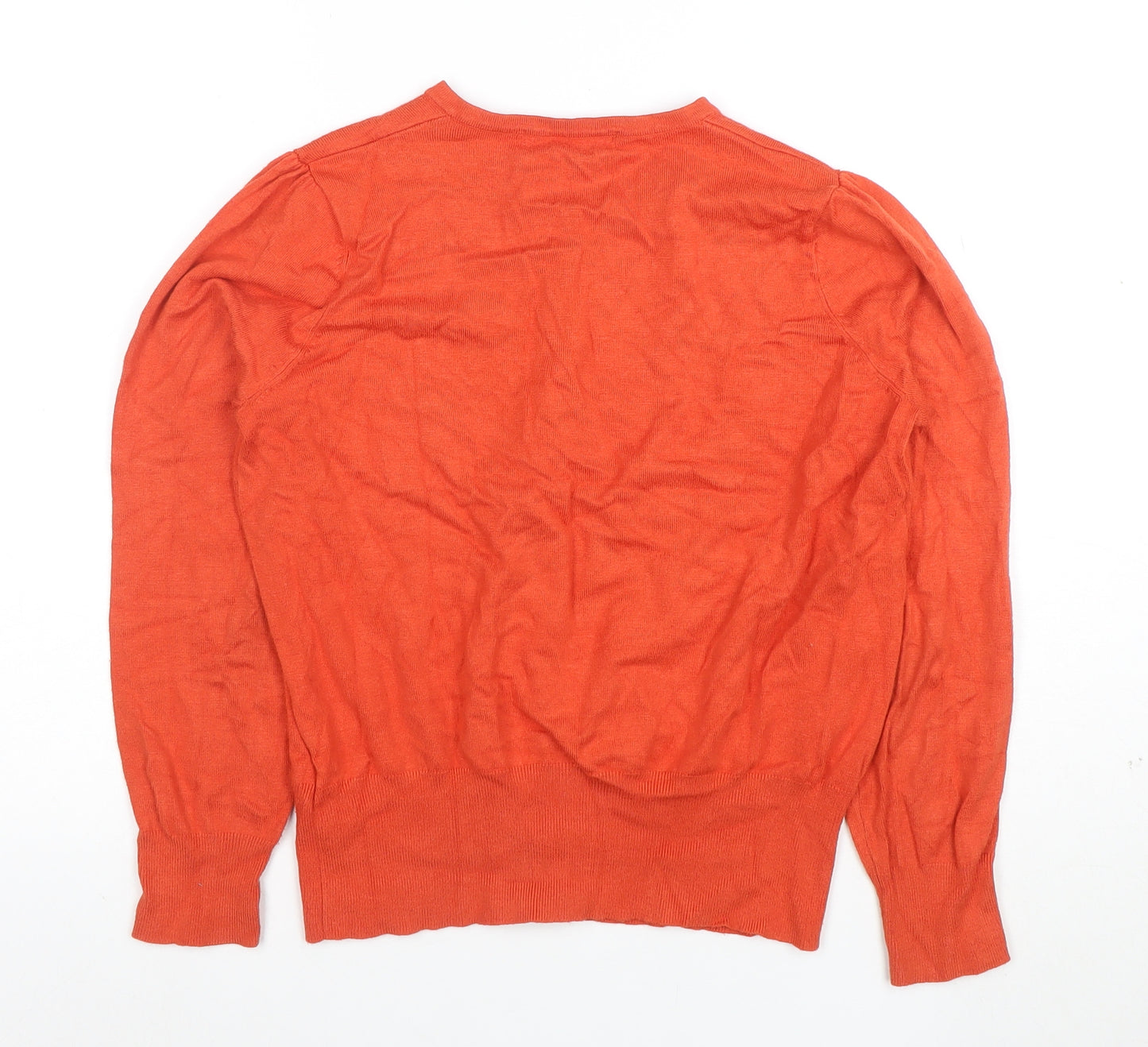 Marks and Spencer Women’s Orange Crew Neck Cardigan Size 14