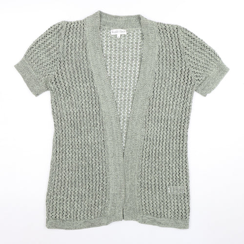 Northern Reflections Women’s Grey Open-Knit Short Sleeve Cardigan S