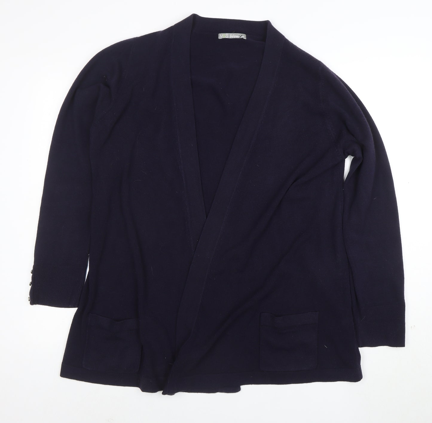 Marks and Spencer Women's Purple Size 22 Knit Cardigan