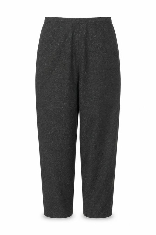 Front view of Norton McNaughton women’s grey wool blend tweed classic trousers, size UK 12
