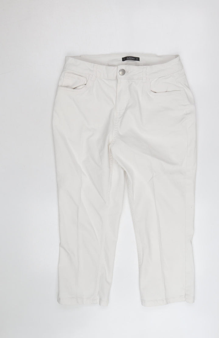 Dunnes Women Ivory Size 14 Straight Fit Stretch Jeans