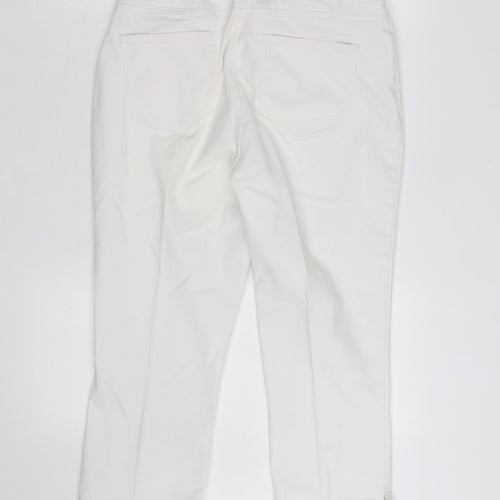 Dunnes Women Ivory Size 14 Straight Fit Stretch Jeans