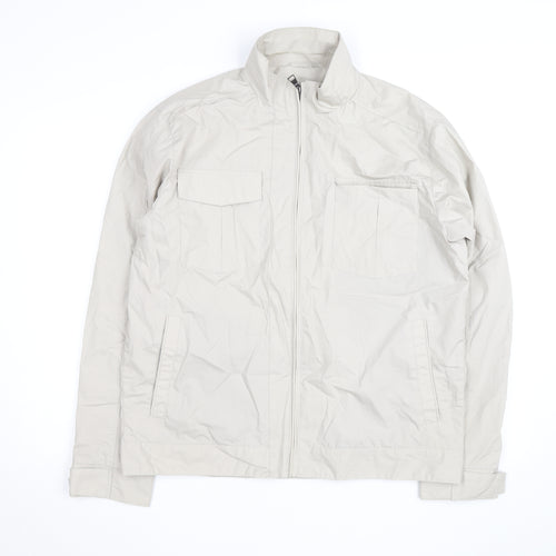 Marks and Spencer Men Beige Lightweight Full Zip Jacket L