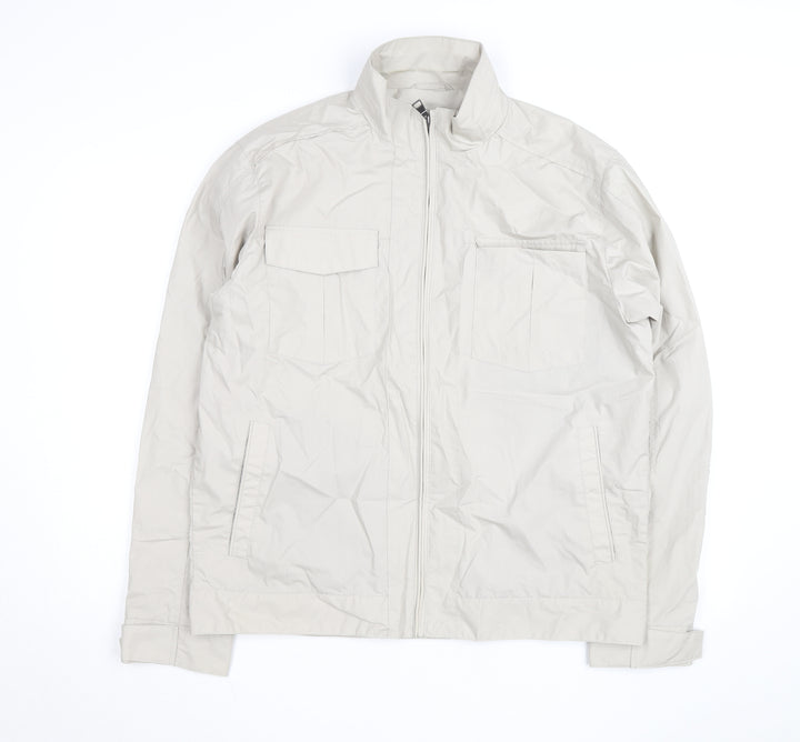 Marks and Spencer Men Beige Lightweight Full Zip Jacket L