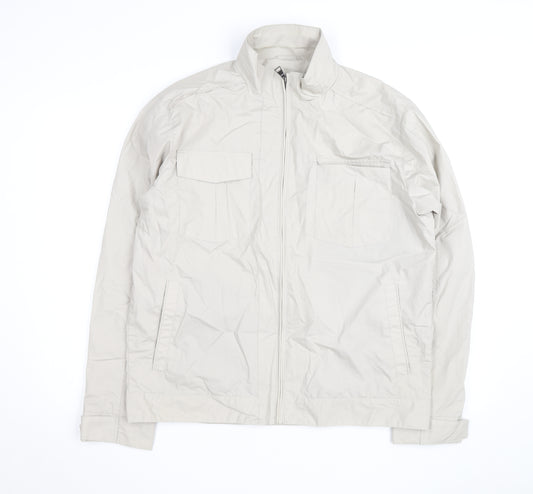 Marks and Spencer Men Beige Lightweight Full Zip Jacket L