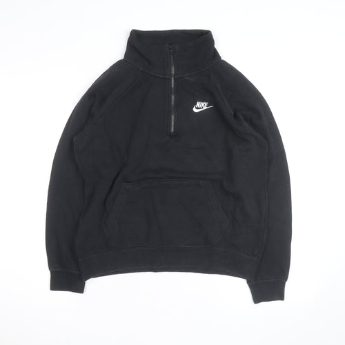 Nike Men's Black Small 1/2 Zip Fleece Sweatshirt Pullover