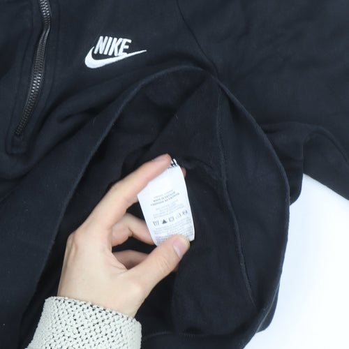 Nike Men's Black Small 1/2 Zip Fleece Sweatshirt Pullover